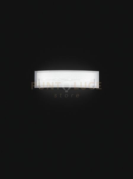 Overlap applique led 18w 1551lm 3000k in vetro bianco e satinato fi