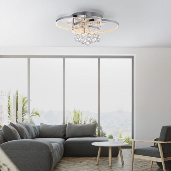 Paul Neuhaus 6267-17 - Plafoniera LED ROTAZO LED/32W/230V diametro 45 cm cromo