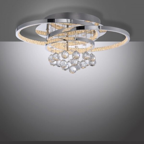 Paul Neuhaus 6267-17 - Plafoniera LED ROTAZO LED/32W/230V diametro 45 cm cromo