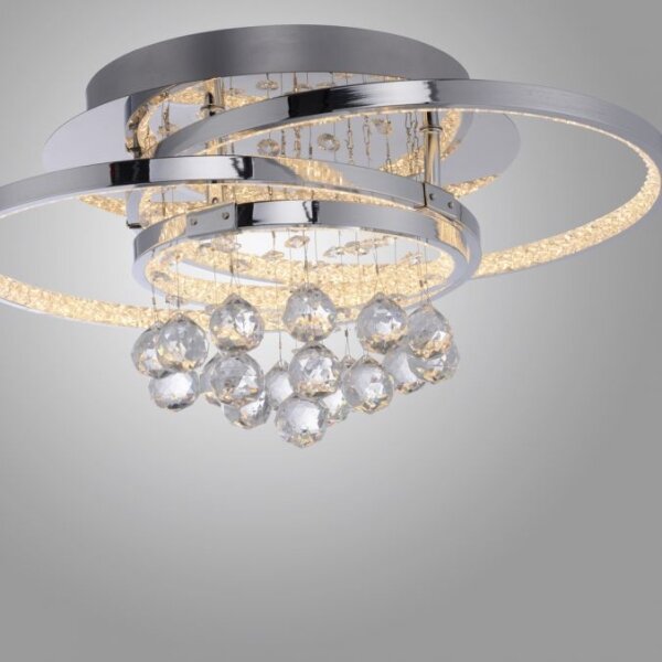 Paul Neuhaus 6267-17 - Plafoniera LED ROTAZO LED/32W/230V diametro 45 cm cromo
