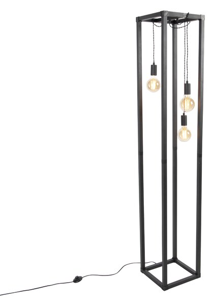 Lampada da terra intelligente nera 3 luci con Wi-Fi G95 - Big Cage