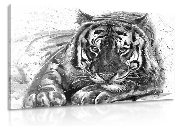 Stampa su tela – Predatore degli animali in bianco e nero