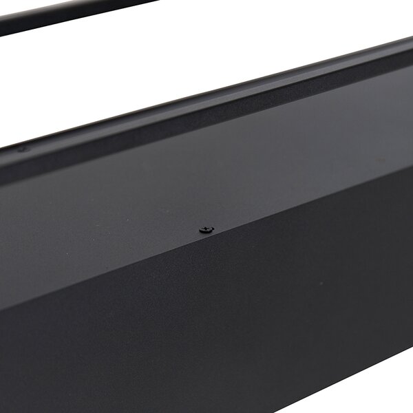 Lampada a sospensione industriale nera con mensola 4 luci GU10 - Cage Rack