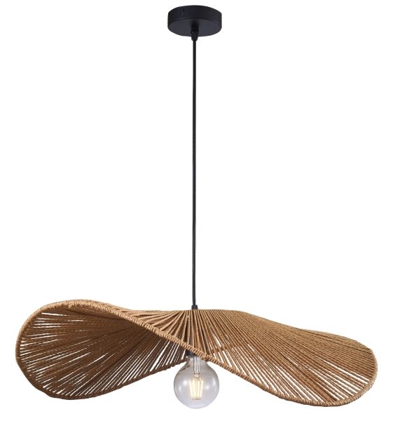 Lampadario a sospensione con filo CAPRI 1xE27/20W/230V diametro 60 cm bambù