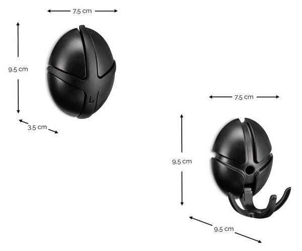 Gancio da parete dorato in plastica Tick – Spinder Design