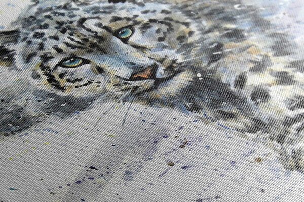 Quadro su tela – Leopardo disegnato