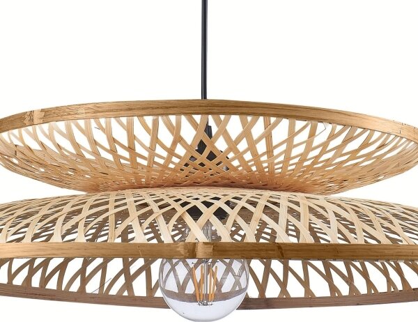 Lampadario a sospensione con filo BALI 1xE27/20W/230V diametro 60 cm bambù
