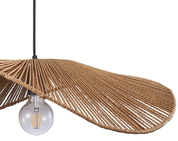 Lampadario a sospensione con filo CAPRI 1xE27/20W/230V diametro 60 cm bambù