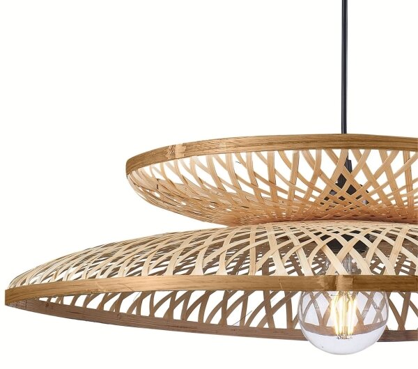 Lampadario a sospensione con filo BALI 1xE27/20W/230V diametro 60 cm bambù