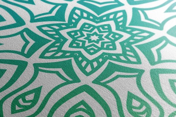 Stampa su tela – Mandala verde acqua
