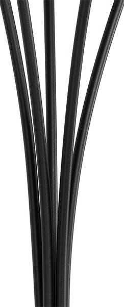 Lampada da terra moderna nera 5 luci con vetro fumé - ATHENAS