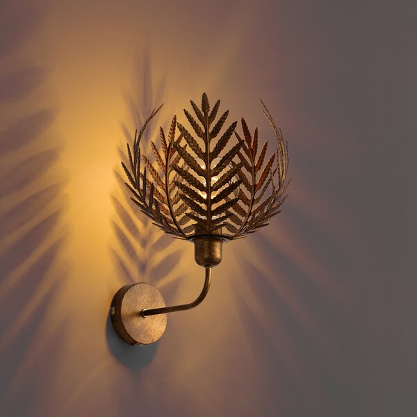 Lampada da parete vintage oro 26,5 cm - Botanica