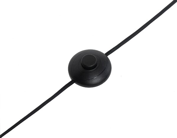 Lampada da terra moderna nera 5 luci con vetro fumé - ATHENAS