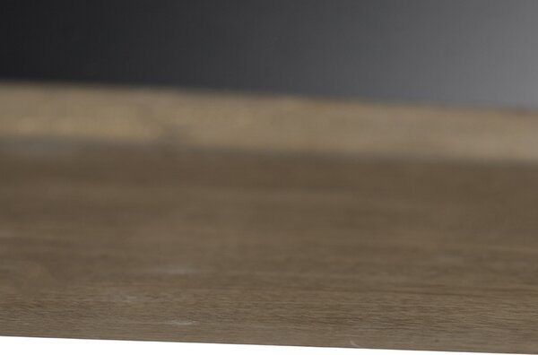 Lampada a sospensione rustica nera con legno 5 luci - Flair