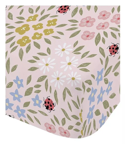 Lenzuolo singolo elasticizzato per bambini 90x190 cm Garden Animals - RHS