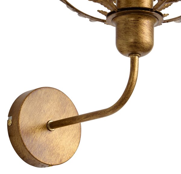 Lampada da parete vintage oro 26,5 cm - Botanica