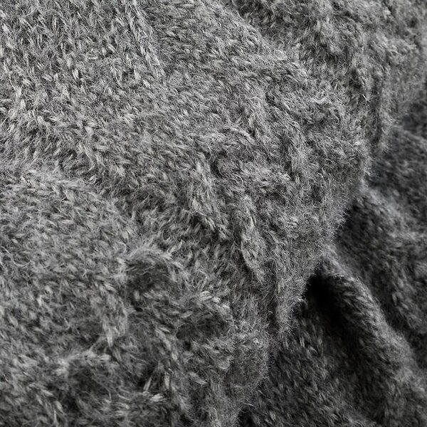 Coperta grigia a maglia 150x200 cm Cable Knit - Bianca