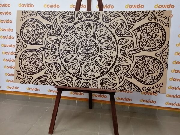 Stampa su tela – Mandala con motivo naturale astratto