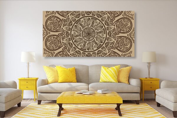 Stampa su tela – Mandala con motivo naturale astratto