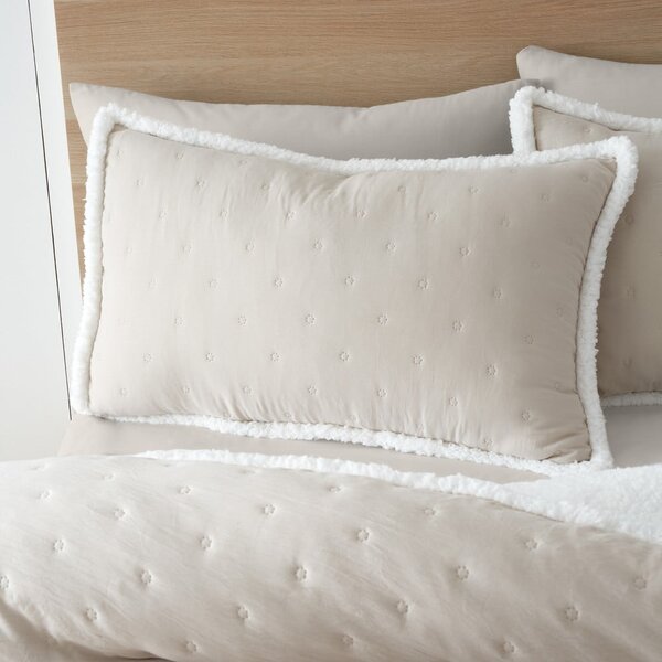Biancheria da letto singola crema in lana d'agnello 135x200 cm Cosy Nori - Catherine Lansfield