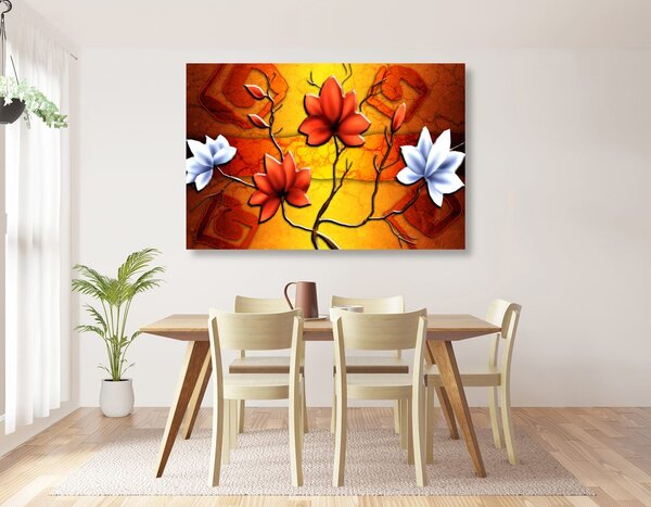 Stampa su tela – Fiori in stile etnico