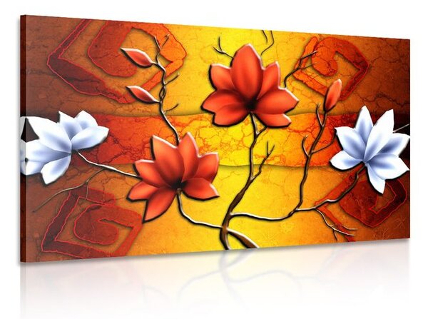 Stampa su tela – Fiori in stile etnico