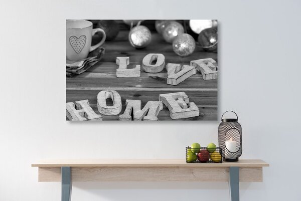 Quadro su tela – Casa armoniosa in bianco e nero