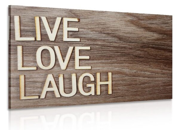 Stampa su tela – Con parole - Live Love Laugh