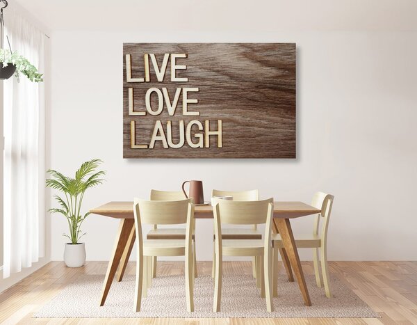 Stampa su tela – Con parole - Live Love Laugh