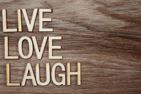 Stampa su tela – Con parole - Live Love Laugh