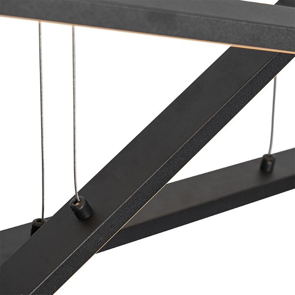 Lampada a sospensione nera incl. LED dimmerabile a 3 livelli 6 luci - Jolanta