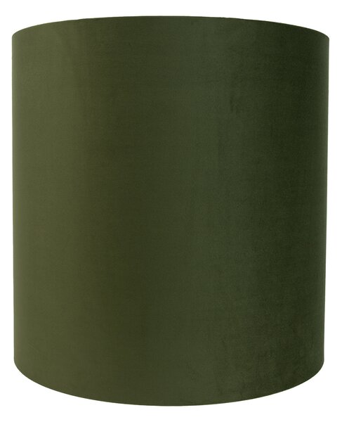 Paralume in velluto verde 40/40/40 con interno dorato