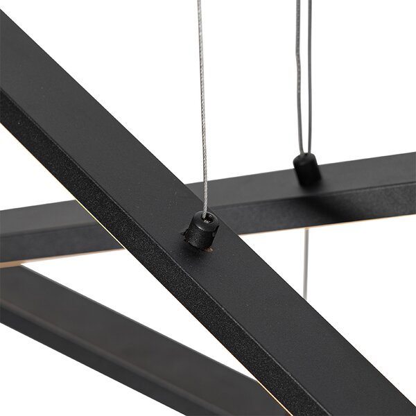 Lampada a sospensione nera incl. LED dimmerabile a 3 livelli 6 luci - Jolanta