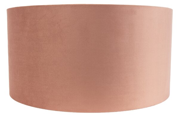 Paralume in velluto rosa 50/50/25 con interno dorato