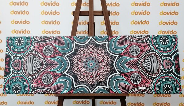 Stampa su tela – Mandala indiana con motivo floreale