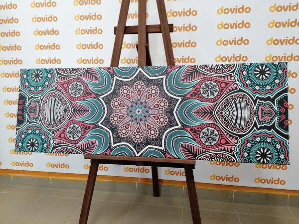 Stampa su tela – Mandala indiana con motivo floreale