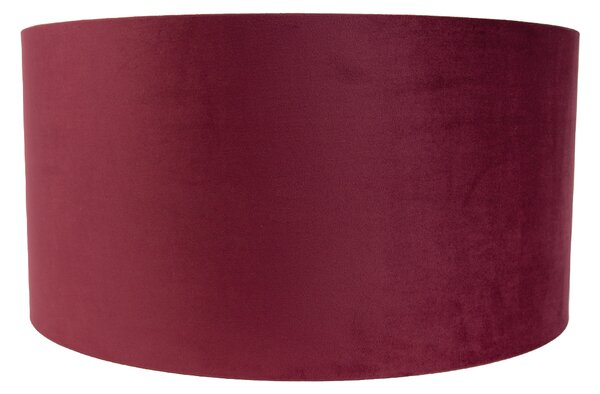 Paralume in velluto rosso 50/50/25 con interno dorato