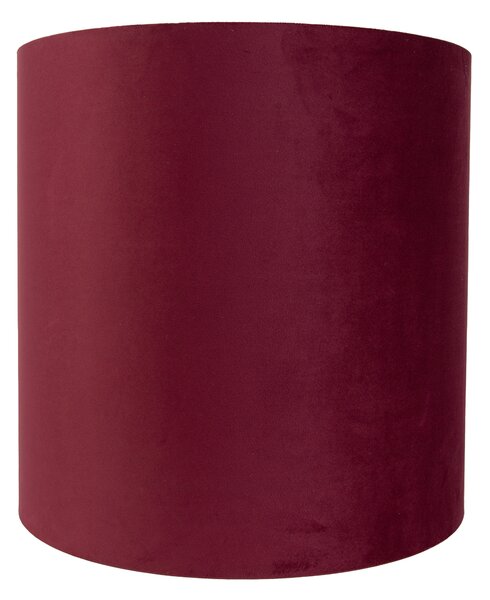 Paralume in velluto rosso 40/40/40 con interno dorato