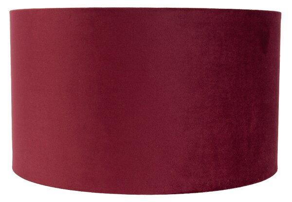 Paralume in velluto rosso 35/35/20 con interno dorato