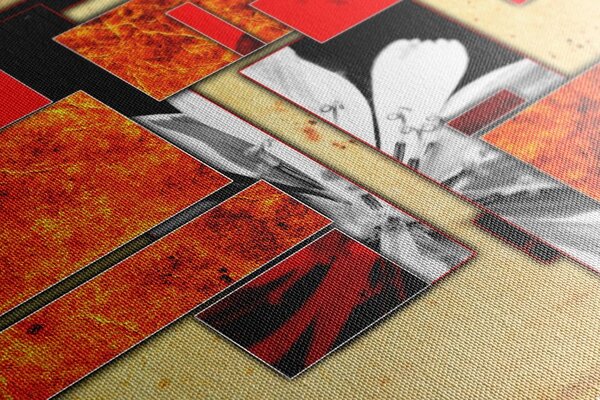 Stampa su tela – Astrazione floreale arancione