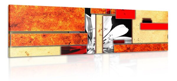 Stampa su tela – Astrazione floreale arancione