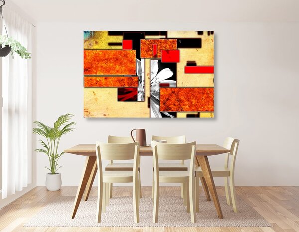 Quadro su tela – Astrazione in arancione