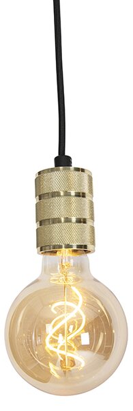 Sistema di illuminazione a binario moderno con 3 faretti e 3 luci a sospensione oro 1 fase - Iconic Cavalux Jeana