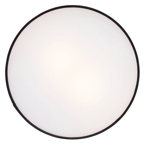 Plafoniera moderna nera 40 cm con interno dorato - Drum