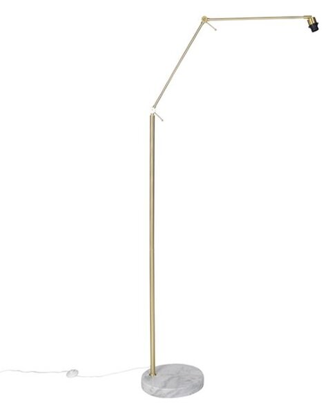 Lampada da terra moderna con paralume in velluto dorato rosa 50 cm - Editor