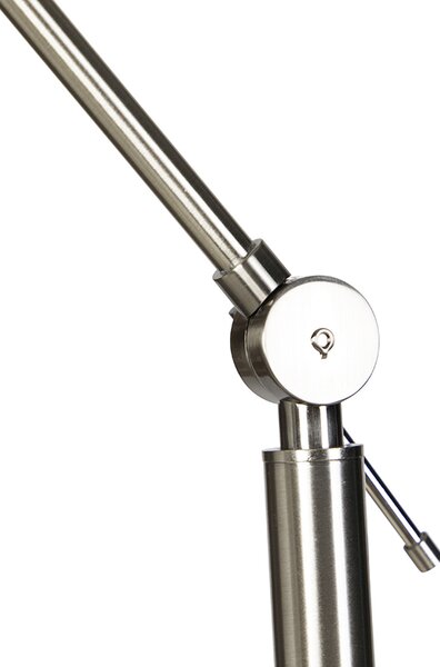 Lampada da terra moderna in acciaio con paralume grigio scuro 45 cm - Editor