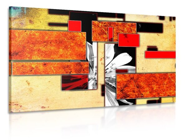 Quadro su tela – Astrazione in arancione