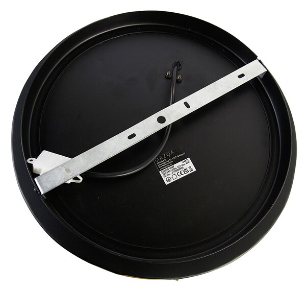 Plafoniera industriale nera con oro 35 cm - Barril