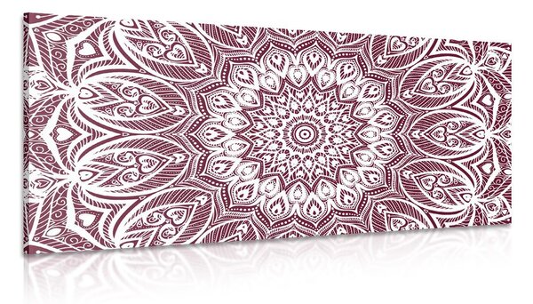 Quadro su tela – Mandala armonia su sfondo rosa