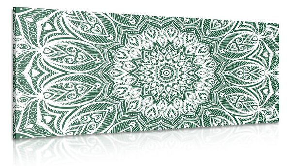 Stampa su tela – Mandala armonia su sfondo verde